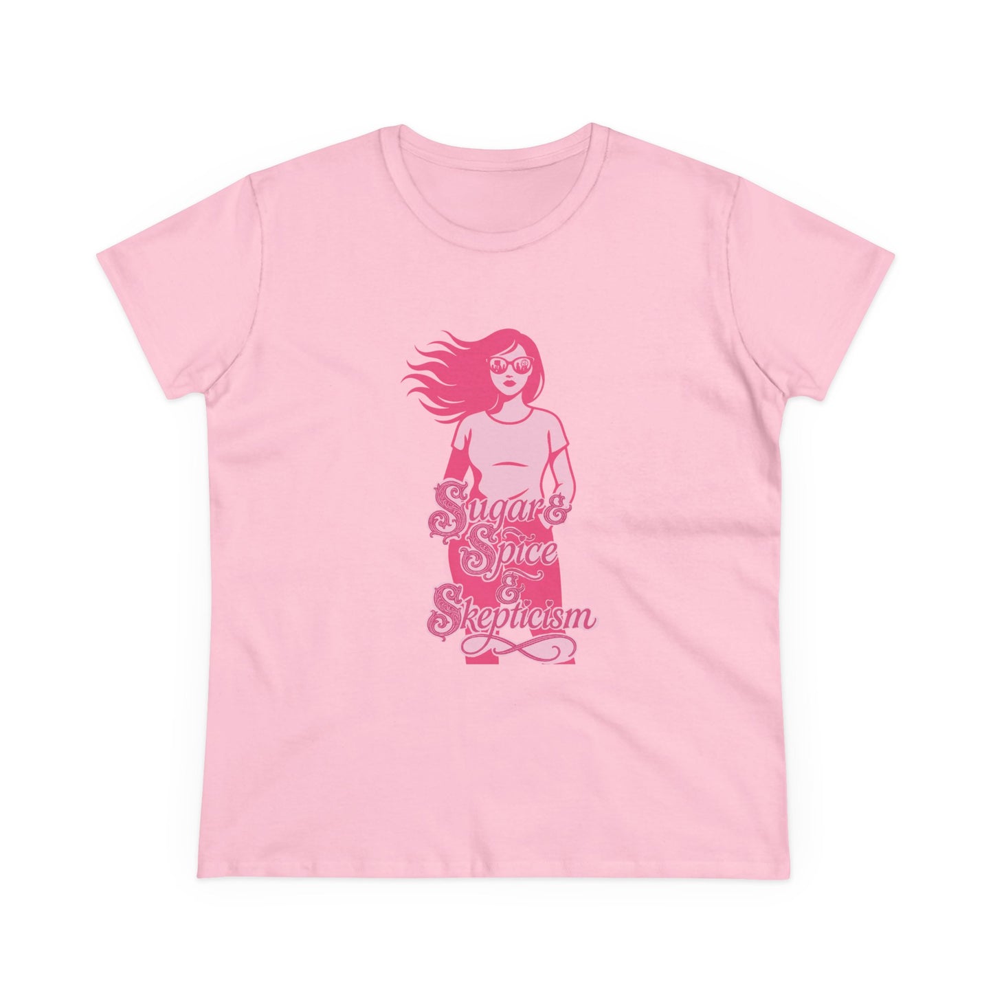 Sugar & Spice & Skepticism Tee – Cute Feminine Graphic Shirt