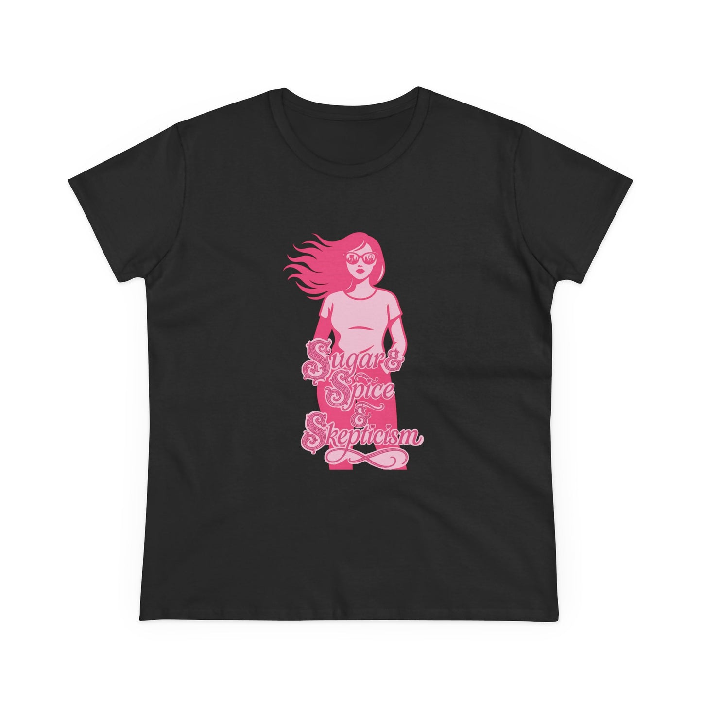 Sugar & Spice & Skepticism Tee – Cute Feminine Graphic Shirt