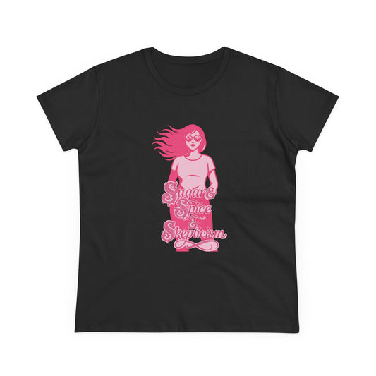 Sugar & Spice & Skepticism Tee – Cute Feminine Graphic Shirt