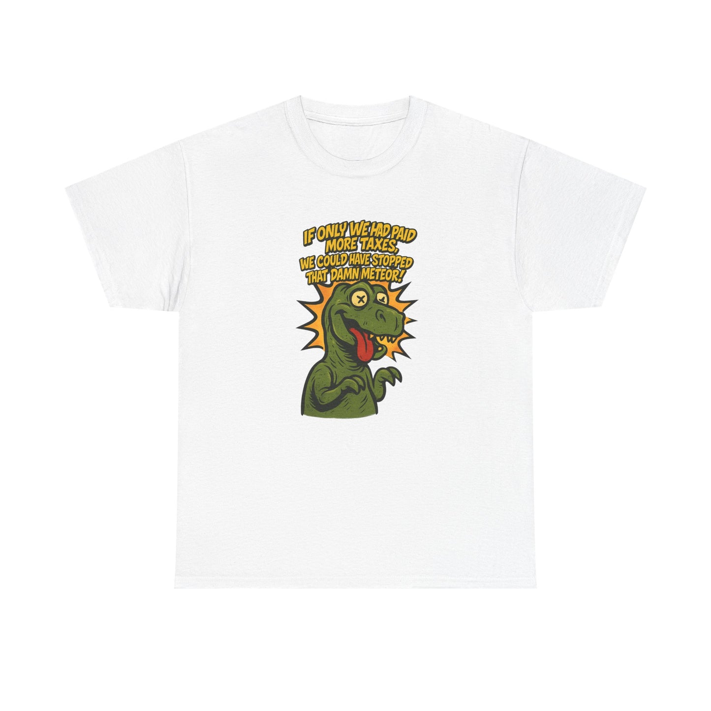 Dinosaur Tax T-Shirt – Satirical Political Graphic Tee