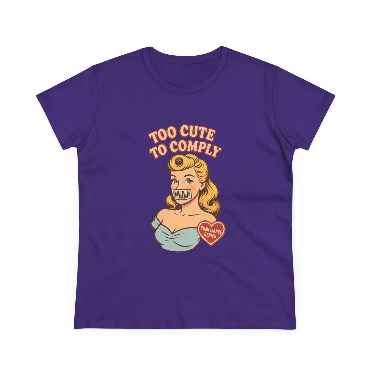 Too Cute to Comply Tee – Cute Feminine Graphic Shirt