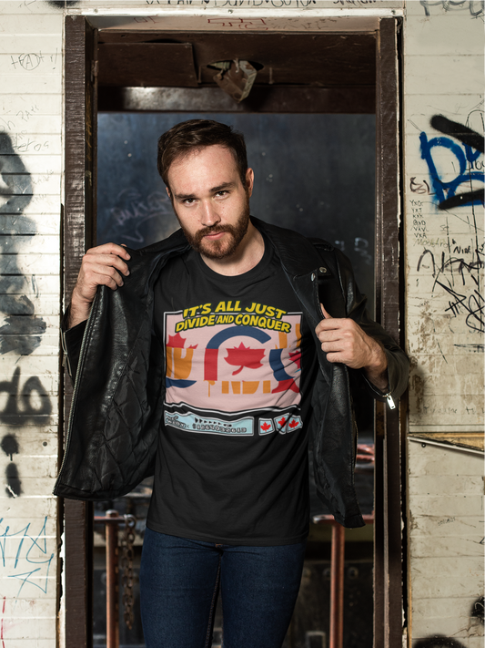 Divide and Conquer T-Shirt – Satirical Political Graphic Tee