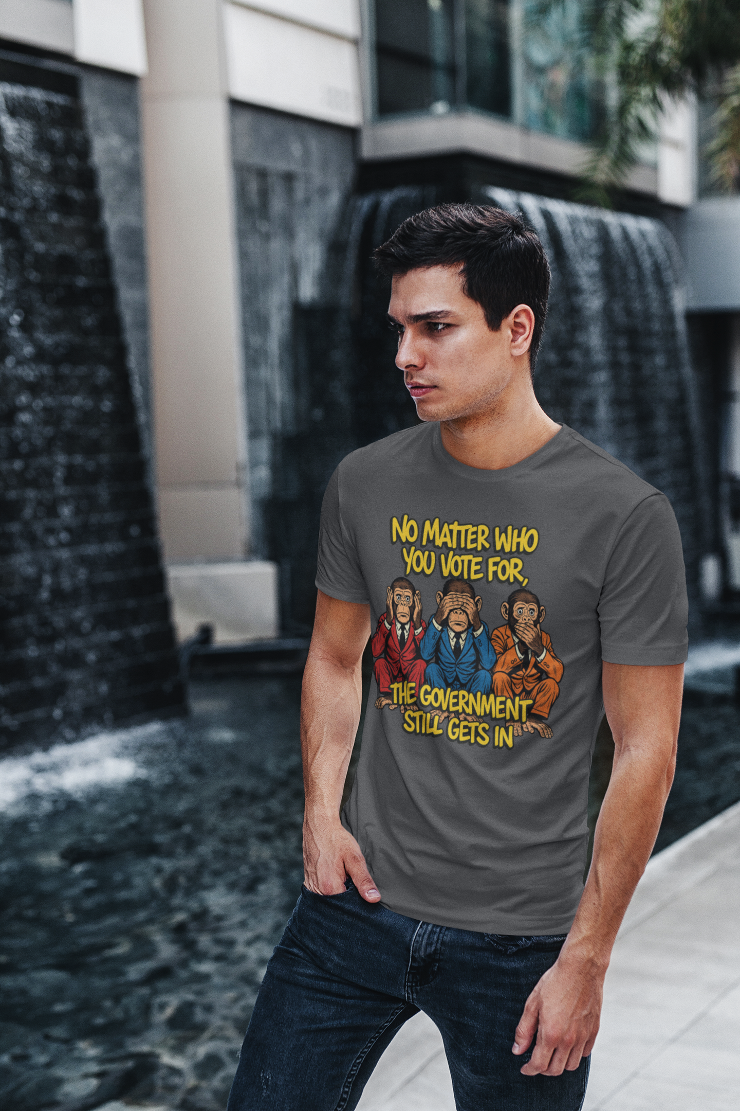 “Government Still Gets In” – Funny Political Satire Tee