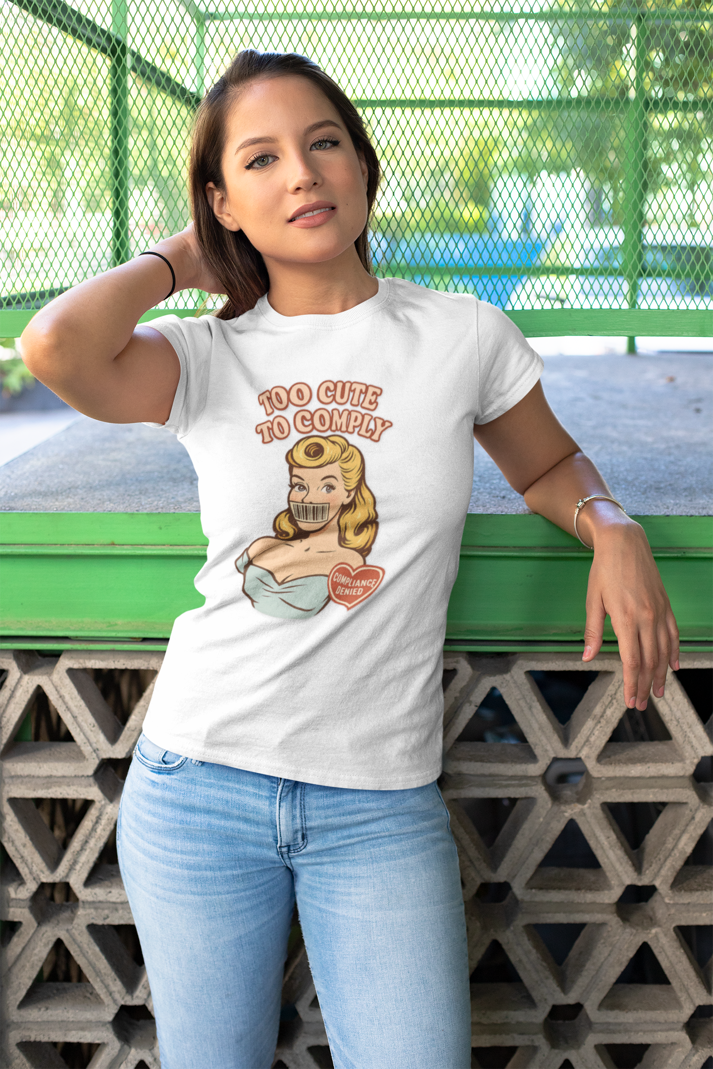 Too Cute to Comply Tee – Cute Feminine Graphic Shirt