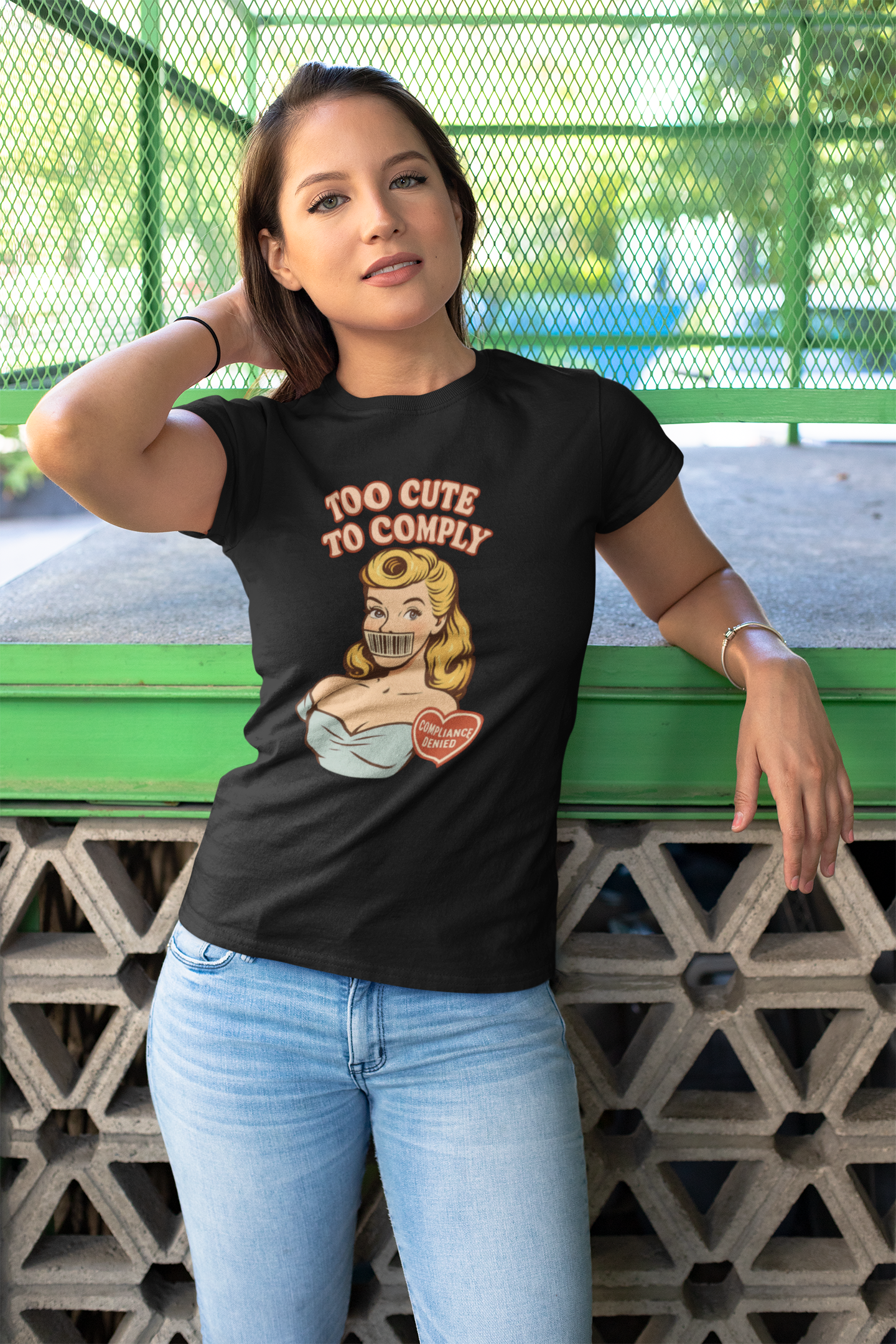 Too Cute to Comply Tee – Cute Feminine Graphic Shirt