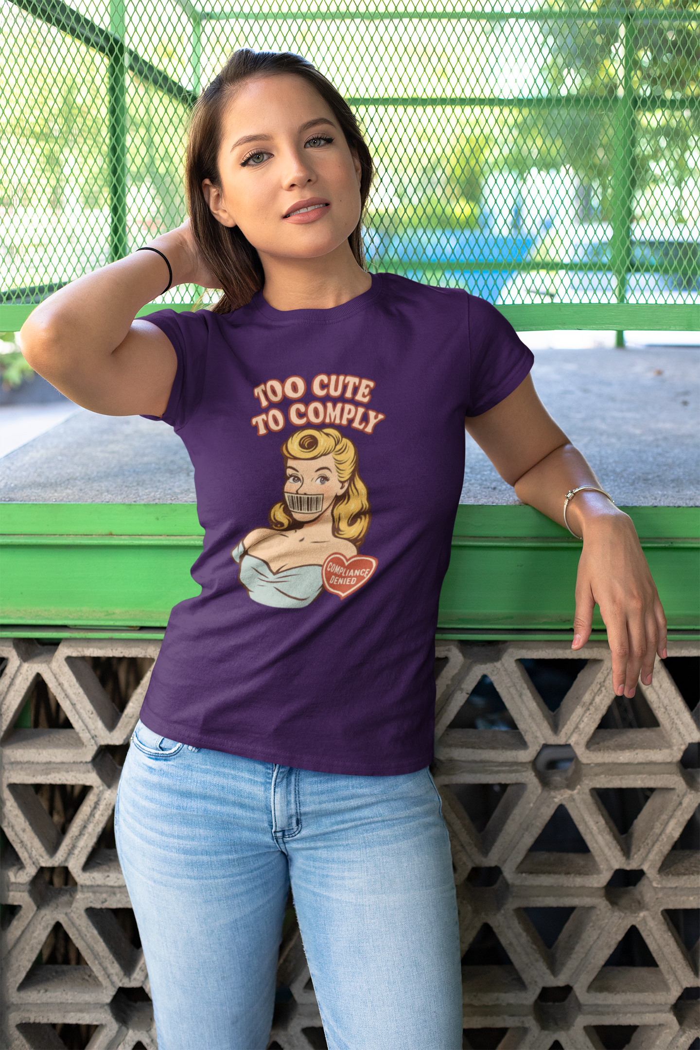 Too Cute to Comply Tee – Cute Feminine Graphic Shirt