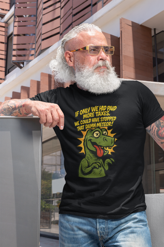 Dinosaur Tax T-Shirt – Satirical Political Graphic Tee
