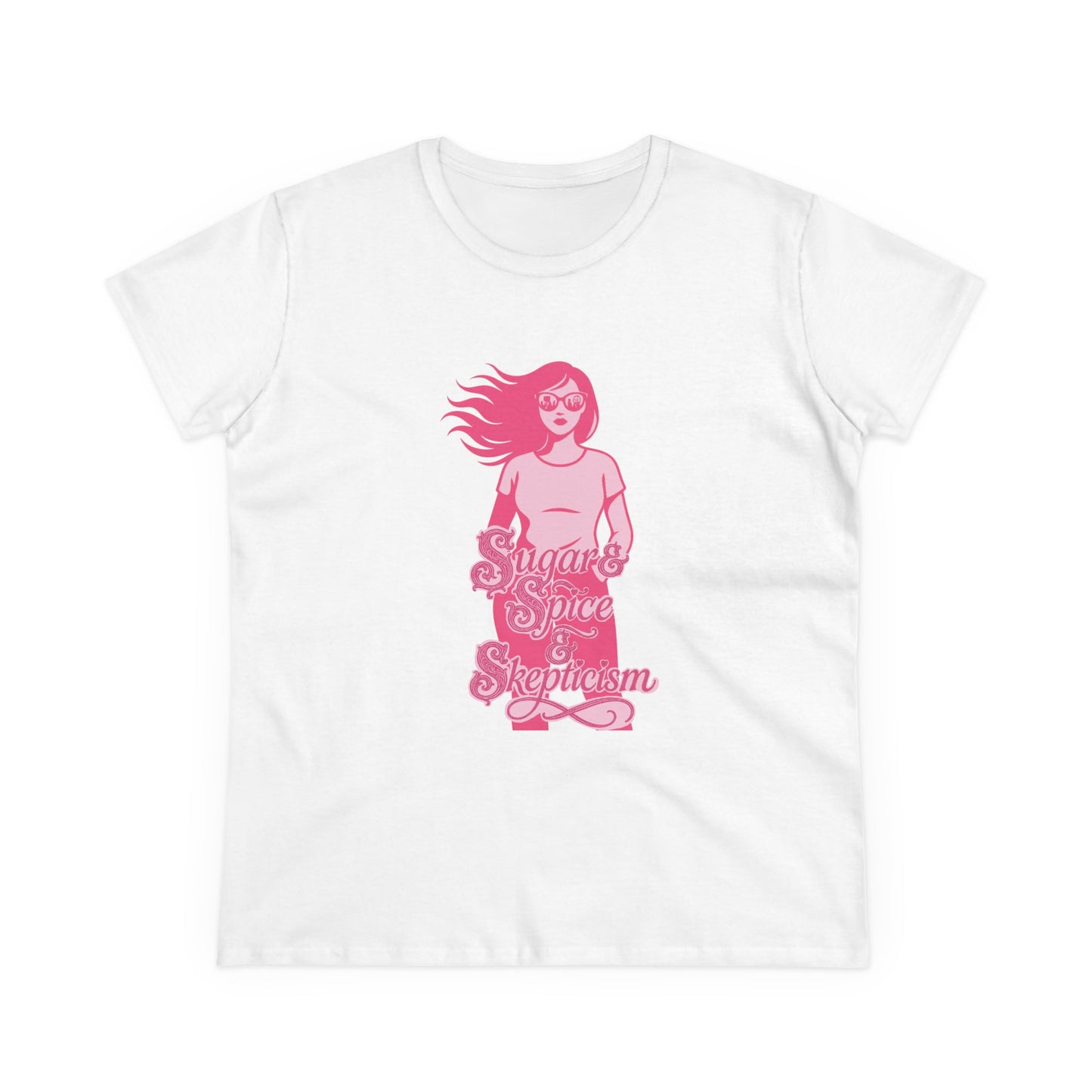 Sugar & Spice & Skepticism Tee – Cute Feminine Graphic Shirt