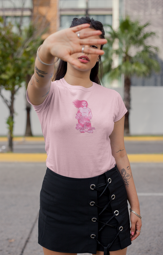 Sugar & Spice & Skepticism Tee – Cute Feminine Graphic Shirt