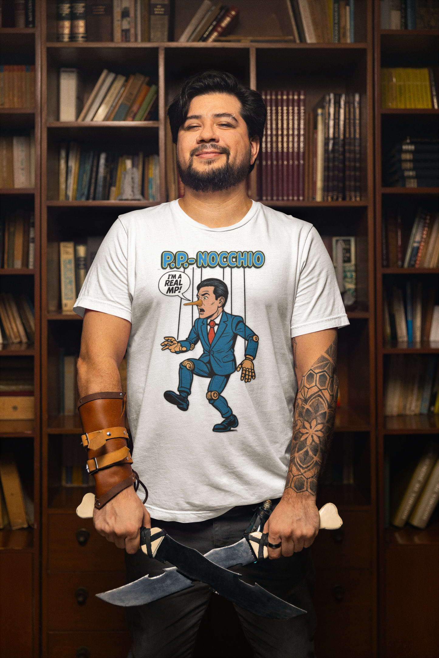 P.P. Nocchio – Satirical Pierre Poilievre T-Shirt - Satirical Election Shirt Canada