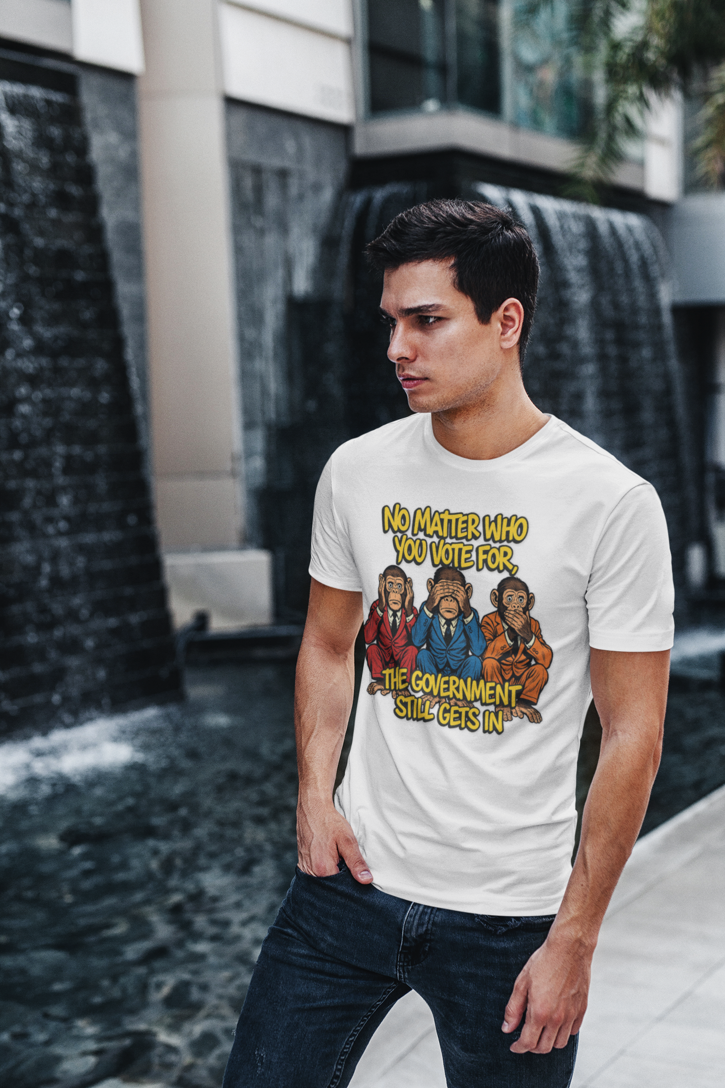 “Government Still Gets In” – Funny Political Satire Tee