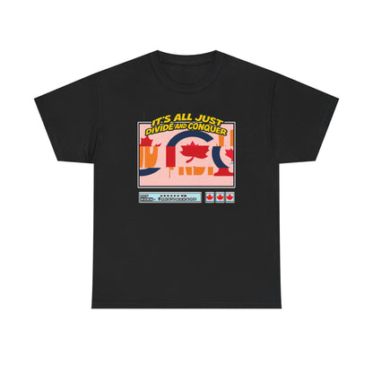Divide and Conquer T-Shirt – Satirical Political Graphic Tee